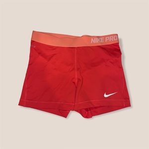 Red Nike Pro Shorts